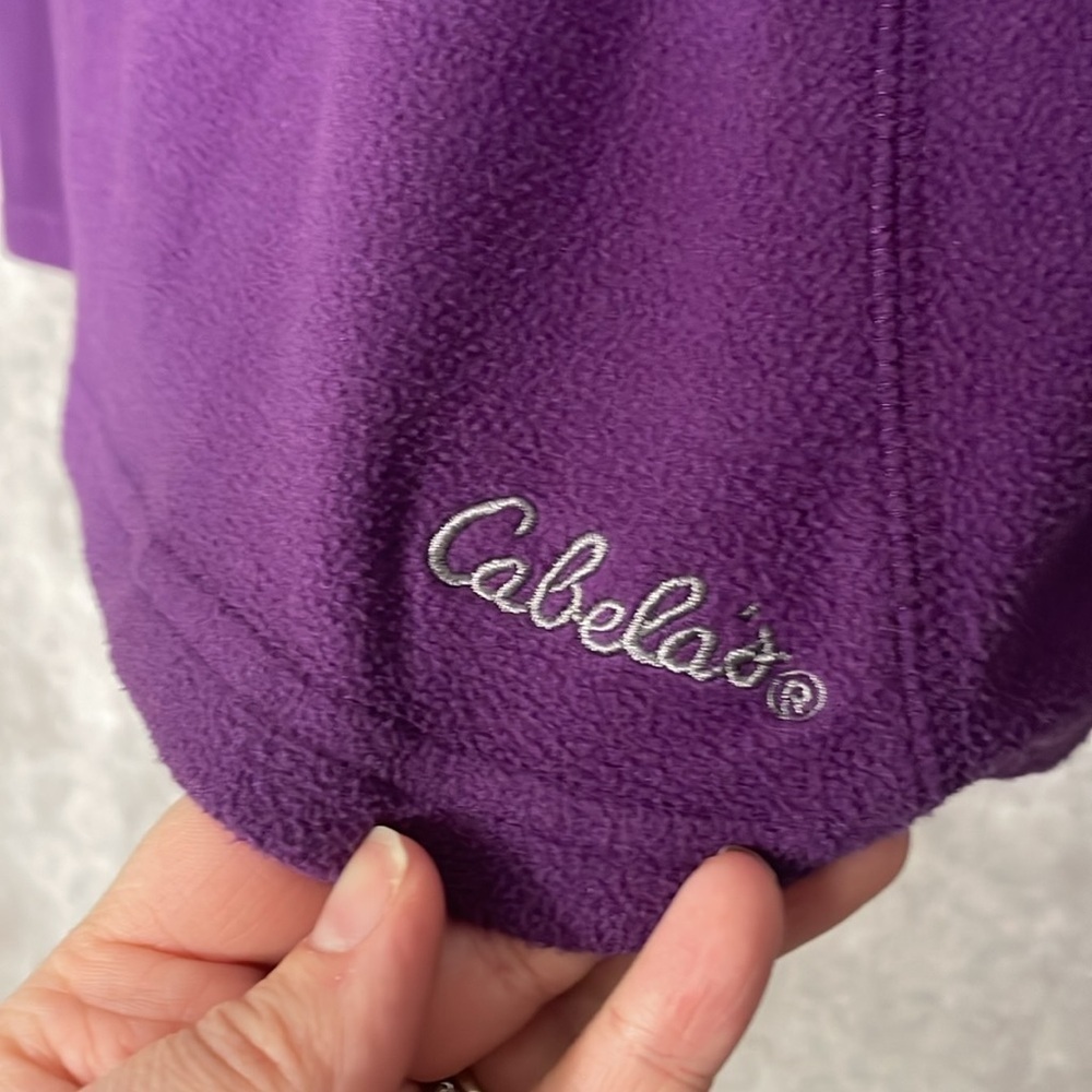 Cabela’s Women’s Purple Fleece Quarter Zip Pull Over Size Medium - Picture 2 of 7